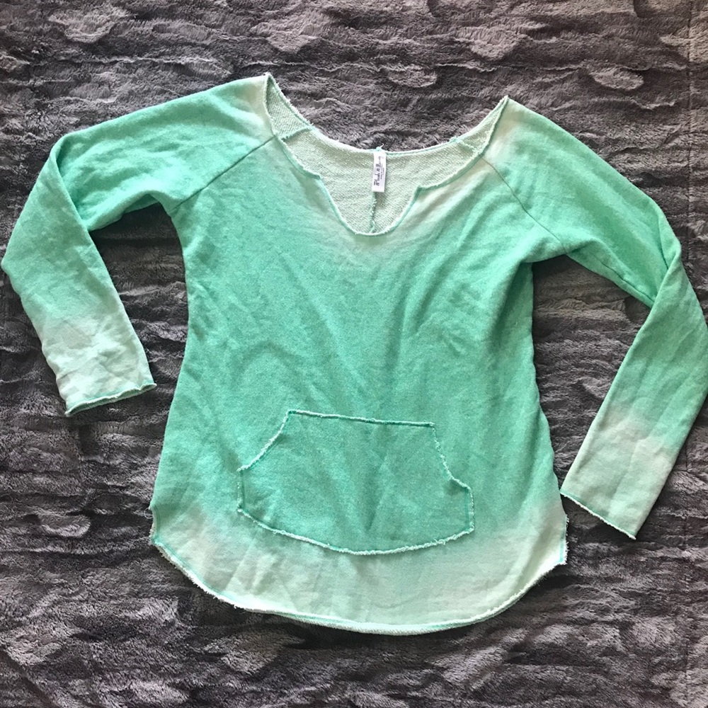 Oversized green ombré sweater